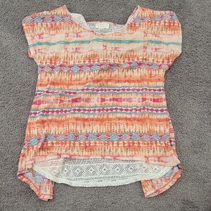 Bobbie Brooks Multicolor Patterned Top